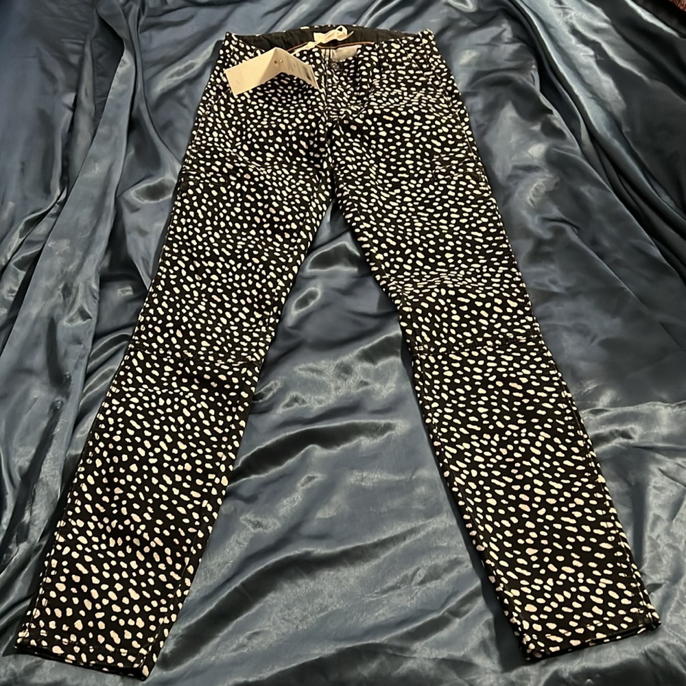 NWT Tory Burch Black Denim Cargo Skinny Jeans